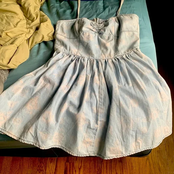 Res Denim | Dresses | Res Denim Bleached Sunflower Minidress Sz M | Poshmark